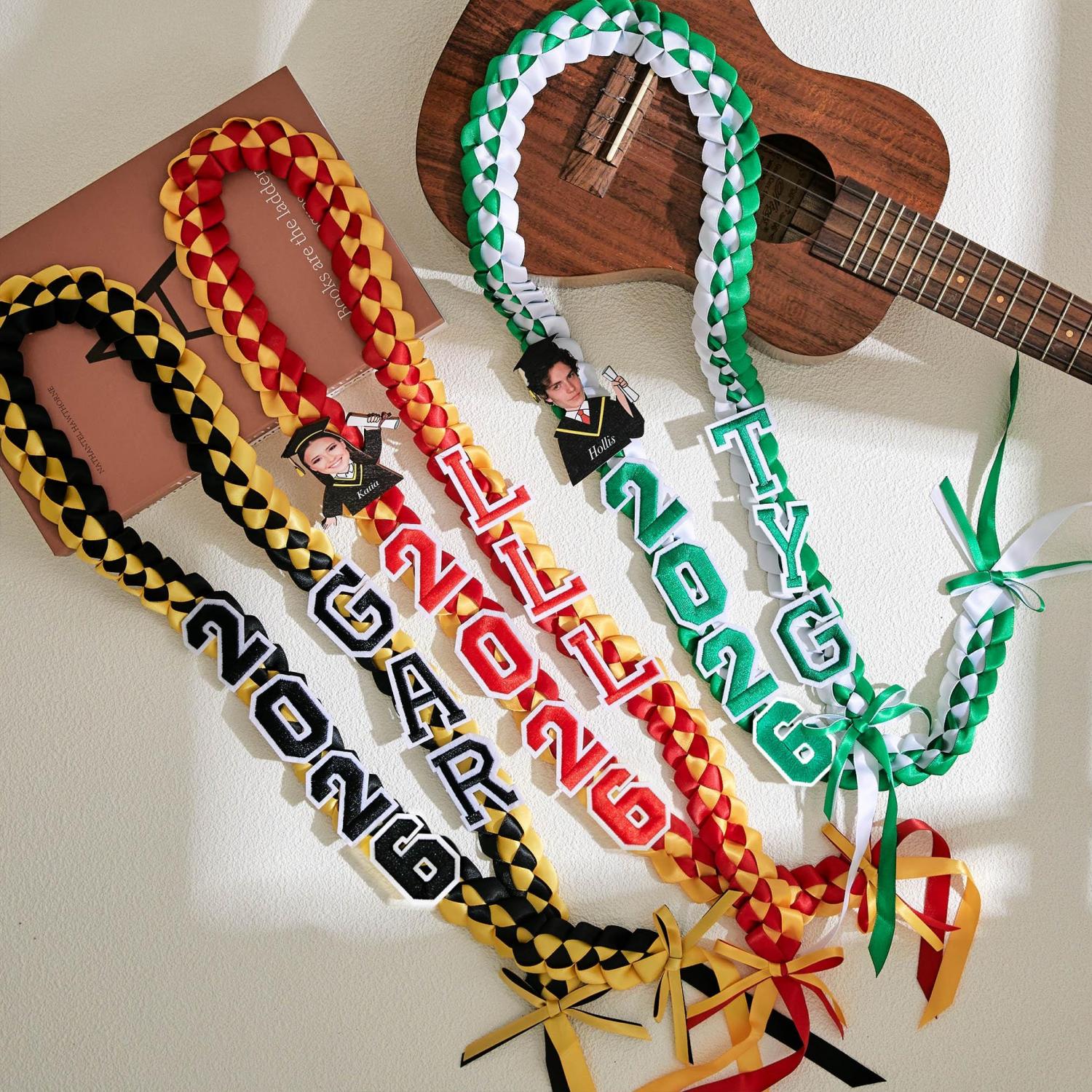 Graduation lei 2026 With Name, Class of 2026 Graduation Lei, Graduation Gifts, Senior Night Gift Lei, Ribbon Lei, Gift for Graduates