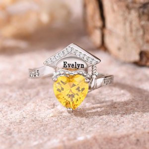 Women’s Graduation Class Ring, Custom Engraved Junior High School Rings, Personalized Christmas Gift for Her, Custom Class Ring for Women