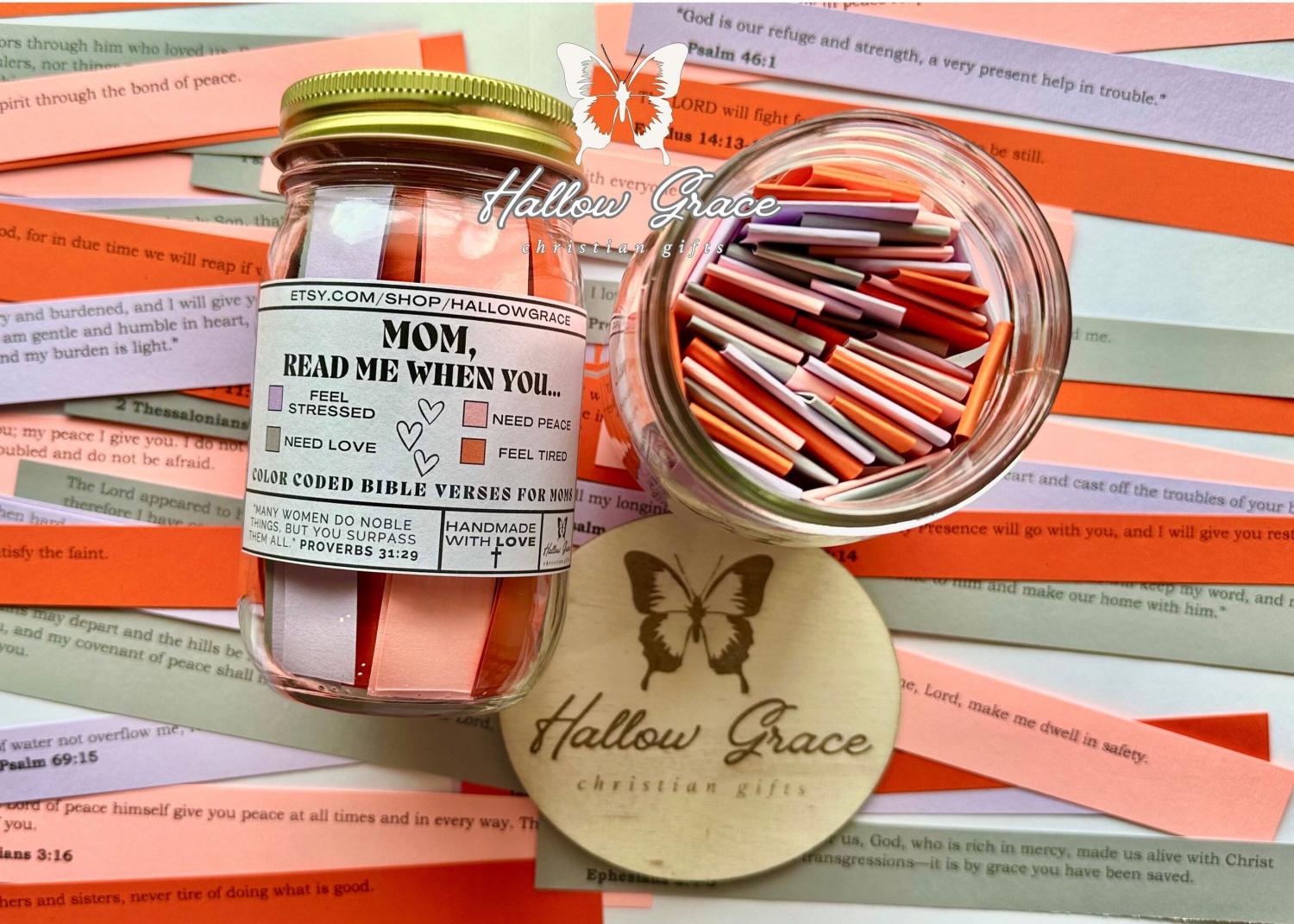 Mom Read Me When Jar, Bible Verse for Mother's, emotions and feelings Bible Verses, Christmas Gift, Mom Birthday Gift, Christian Gift, Wife