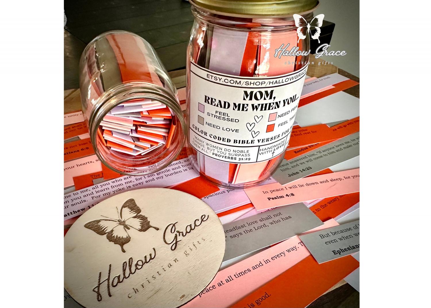 Mom Read Me When Jar, Bible Verse for Mother's, emotions and feelings Bible Verses, Christmas Gift, Mom Birthday Gift, Christian Gift, Wife