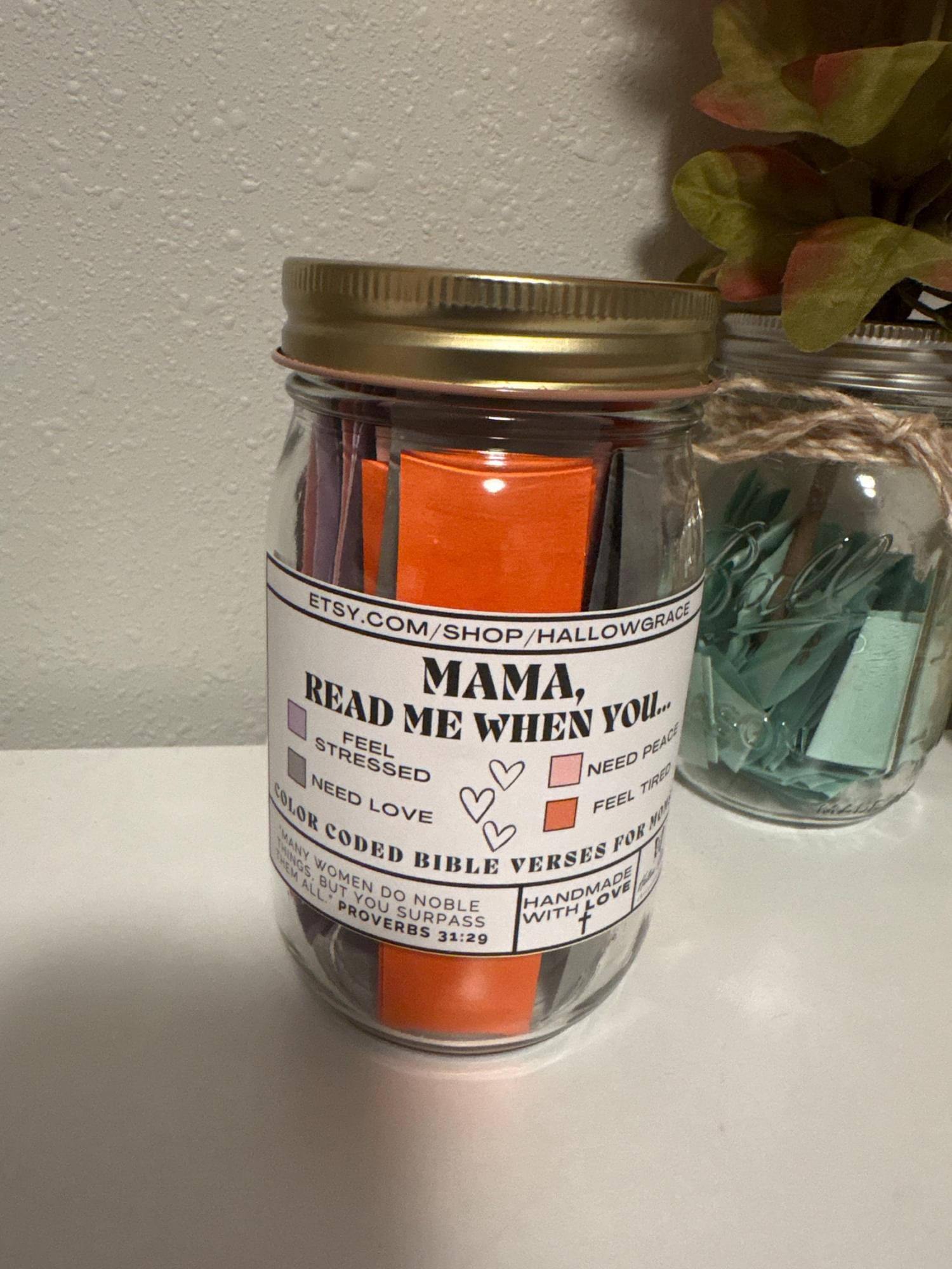 Mom Read Me When Jar, Bible Verse for Mother's, emotions and feelings Bible Verses, Christmas Gift, Mom Birthday Gift, Christian Gift, Wife