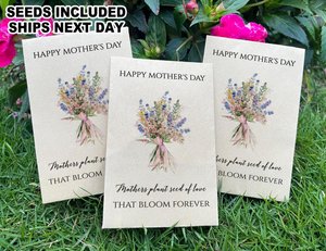 Bulk Custom Mother's Day Favors/Bouquet Seed Packets with Seeds/Happy Mother's Day Seed Envelope/Church Mother's Day Gift/Celebrate Mom Gift