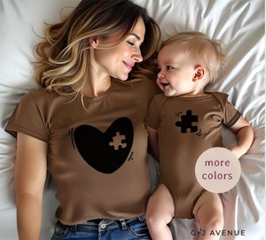 Mom and Son Matching Shirts | Mommy and Me T-shirt or Bodysuit | Mother Daughter Neutral Brown | Mothers Day Gift