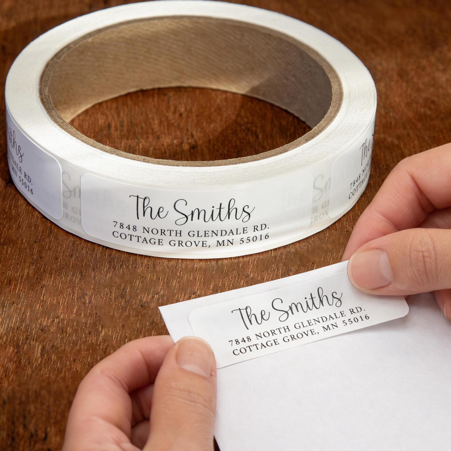 Address Label Stickers on a Roll, Personalized Return Address Labels for Wedding, Mail & Graduation