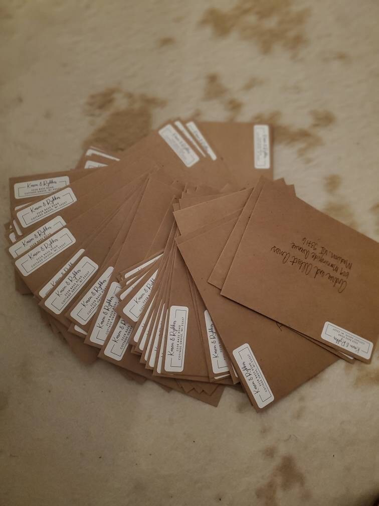 Address Label Stickers on a Roll, Personalized Return Address Labels for Wedding, Mail & Graduation