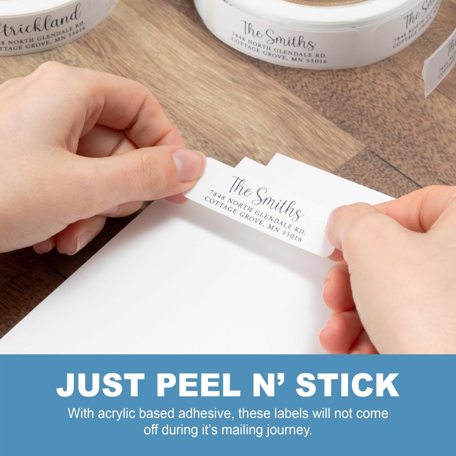 Address Label Stickers on a Roll, Personalized Return Address Labels for Wedding, Mail & Graduation