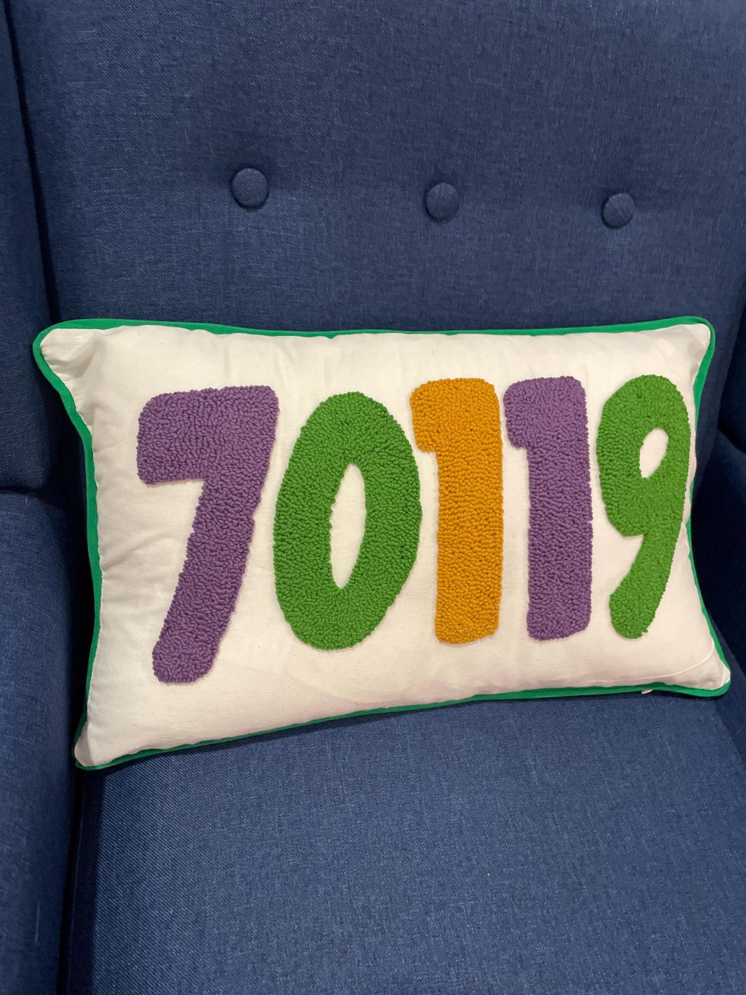 Home Decor Punch Needle Embroidered Custom Pillow, Personalized Gift, Graduation Gift, Dorm Room Decor, Kids Room Decor, Monogram Pillow