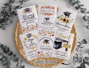 Graduation Seed Packets/Graduation Party Favors for Guests/Blooming Future/Class of 2024/Senior 2024 Grad Party Seed Packet Favors with Seed