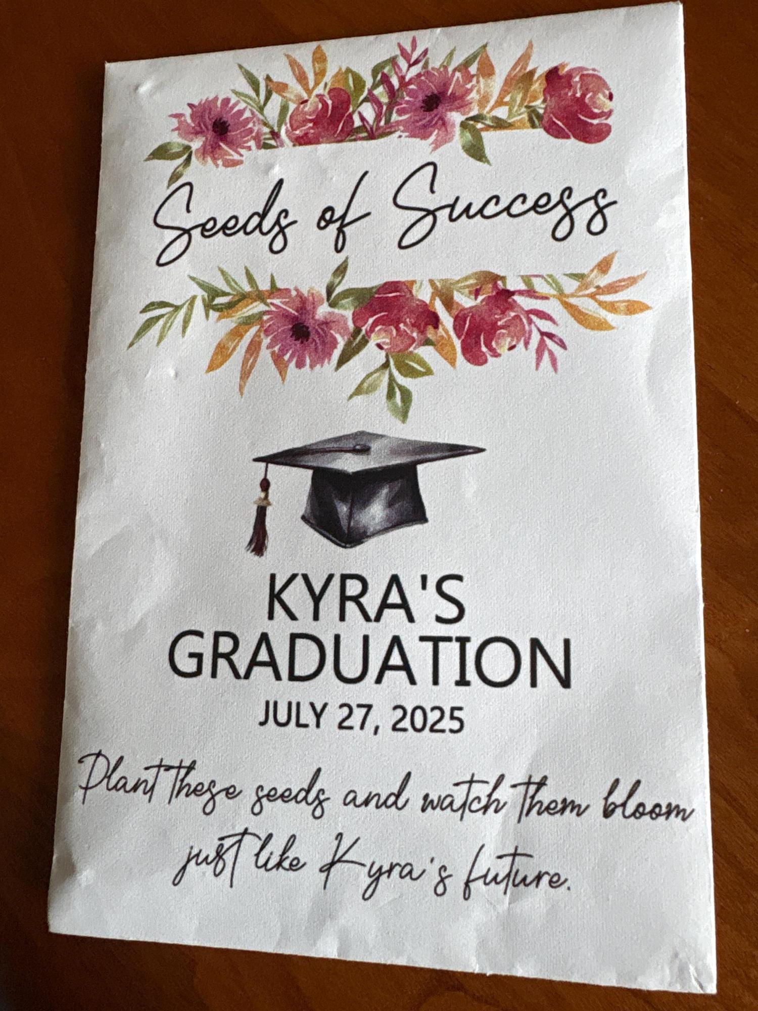 Graduation Seed Packets/Graduation Party Favors for Guests/Blooming Future/Class of 2024/Senior 2024 Grad Party Seed Packet Favors with Seed