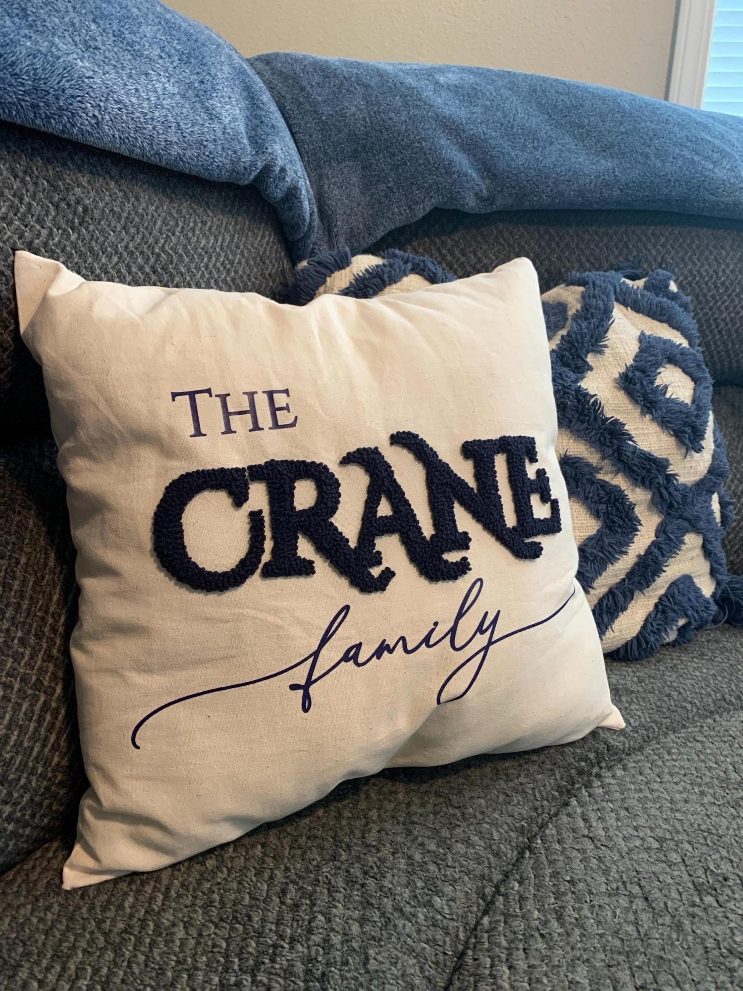 Custom Couple Name Punch Needle Pillow Cover, Anniversary Gift, Wedding Gift, Personalized Couple Throw Pillow, Valentine's Day Gift Idea