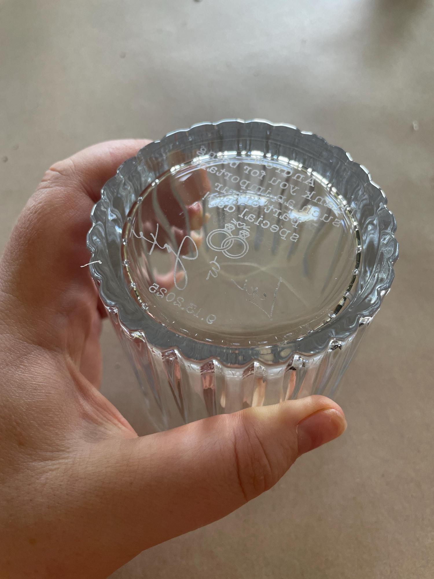 Personalized Wedding Officiant Gift: Engraved Whiskey Glass, 11 oz