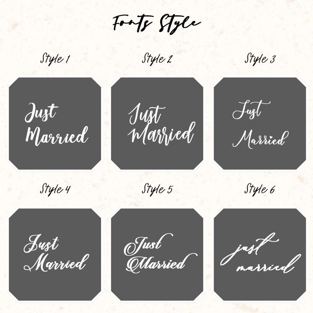 Personalized Lace Just Married Chair Sign for Bride & Groom, Wedding Chair Decor, Sheer Lace Signs, Custom Wedding Chair Banners