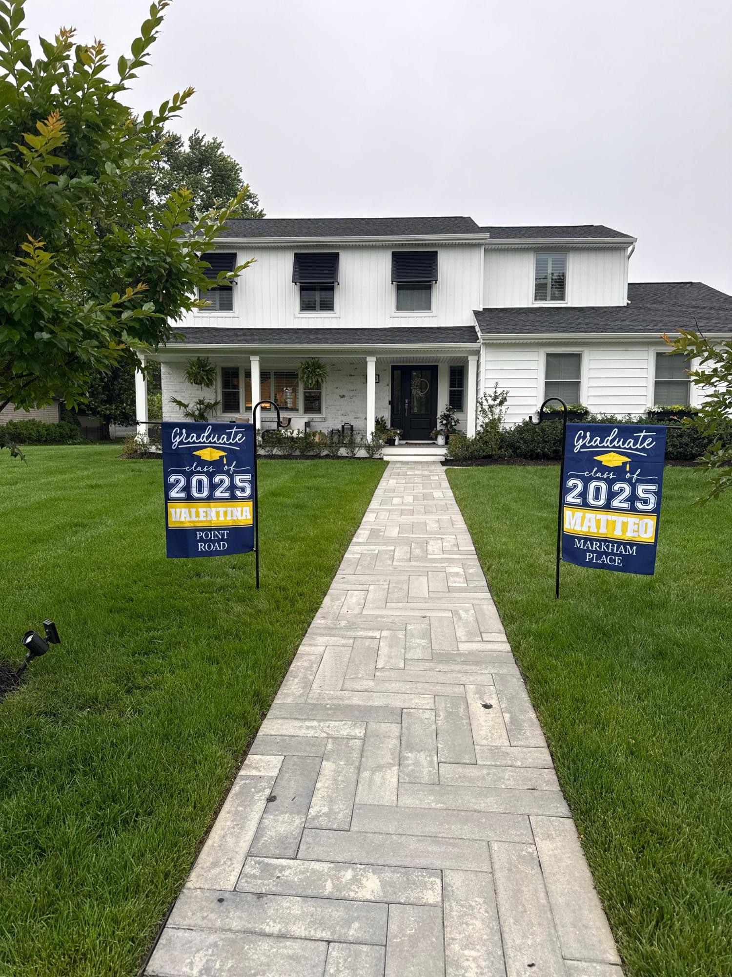Personalized Graduation Garden Flag w/ Name & School Name - 3 Sizes - Outdoor Graduation Decoration 2026 - Class of 2026 Yard Sign