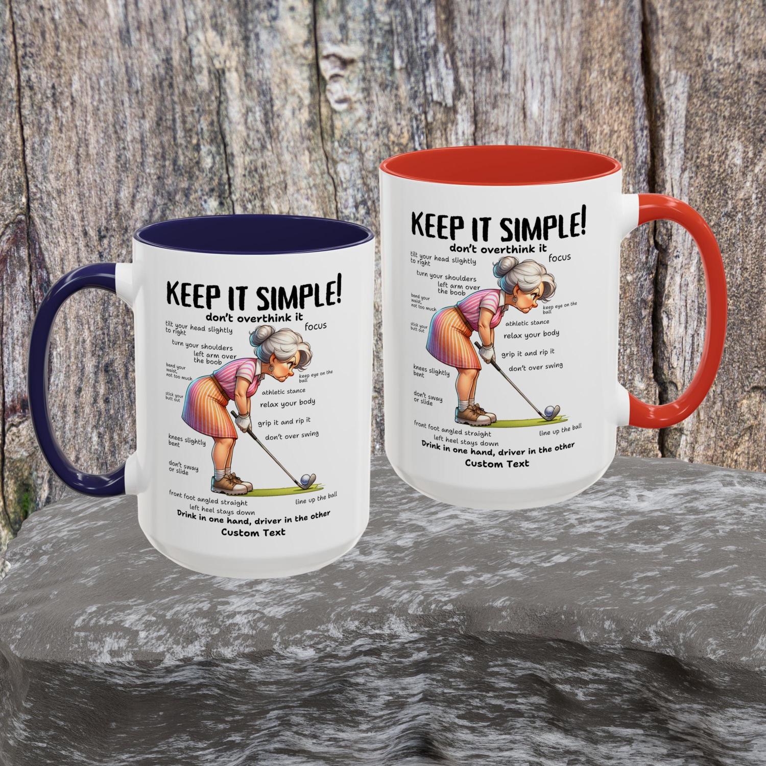 Funny Golf Mug for Women, Lady Golfer Coffee Cup, Golf Mom Gift, Birthday, Christmas, Mother’s Day Present for Golfer Girl