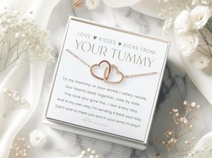 Mommy To Be Necklace from Baby in the Womb Mothers Day Gift for New Mom Baby Shower Pregnant Wife Mother to Be Expecting Mom from the Tummy