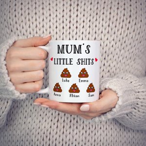 Mum Gift Personalised Mug, Mums Little Shits Mug and Coaster Gift for Mum, Funny Gift for Mum, Mother's Day Gift, Christmas Gift Mum TIS40