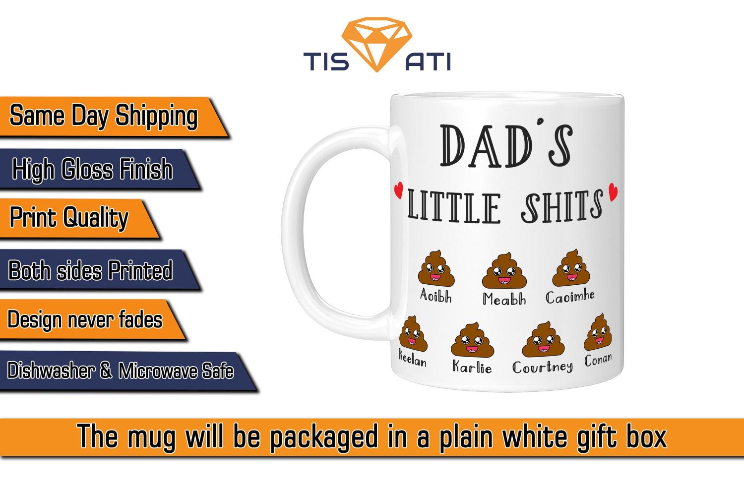 Mum Gift Personalised Mug, Mums Little Shits Mug and Coaster Gift for Mum, Funny Gift for Mum, Mother's Day Gift, Christmas Gift Mum TIS40