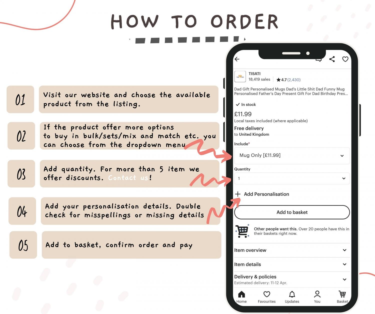 Mum Gift Personalised Mug, Mums Little Shits Mug and Coaster Gift for Mum, Funny Gift for Mum, Mother's Day Gift, Christmas Gift Mum TIS40