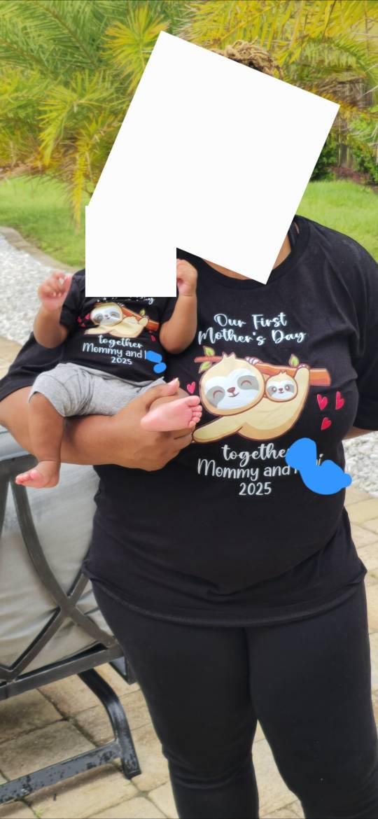Personalized First Mother's Day Shirt, Mom Baby Tee, Mama Daughter Shirt, 1st Mother's Day Sweater, Funny Sloth 1st Mother's Day T-shirt
