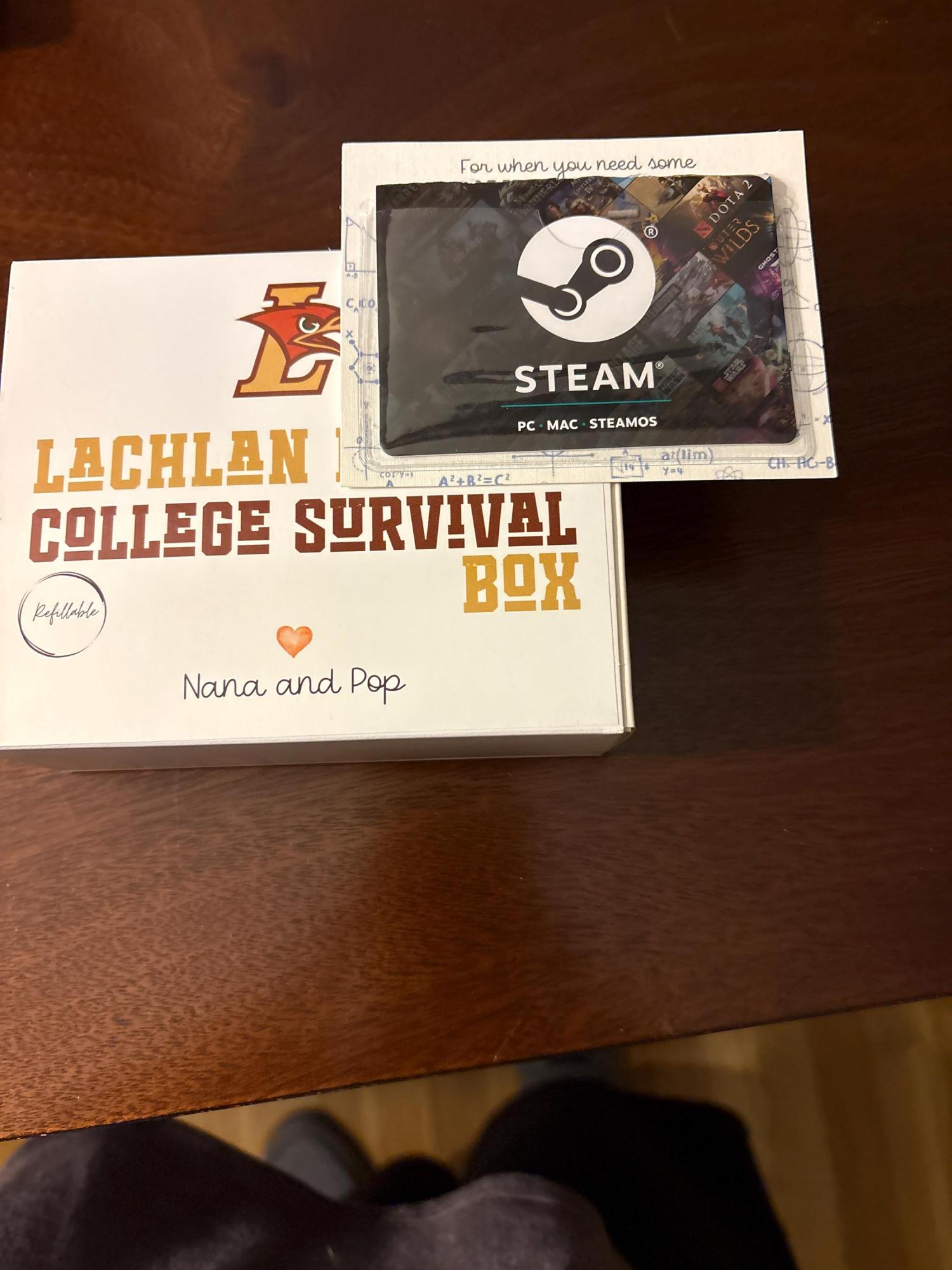 College Survival Gift Card College Bound Care Package High School Graduation Gift Personalized Gift College Student Cash Holder Money Holder