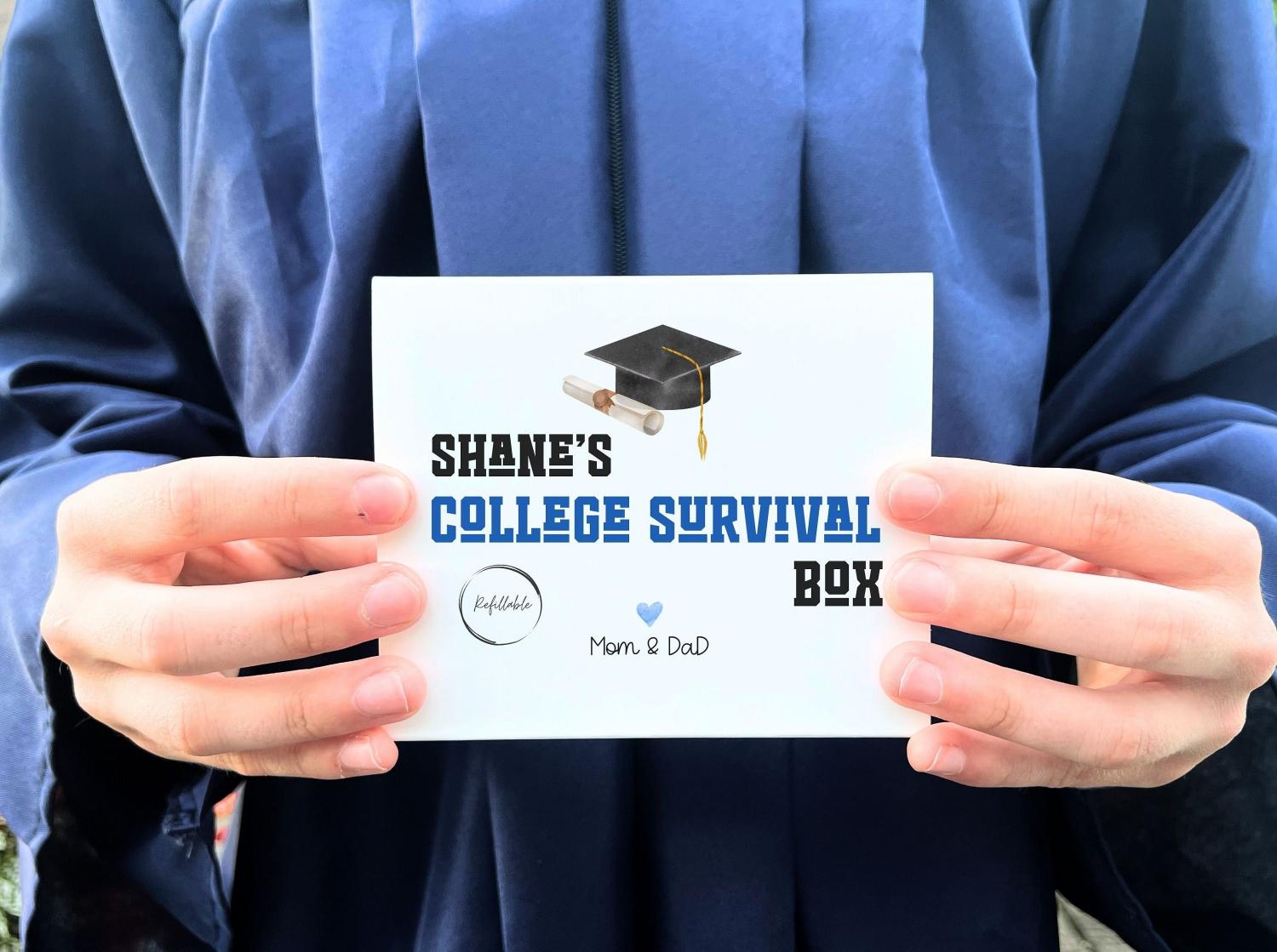 College Survival Gift Card College Bound Care Package High School Graduation Gift Personalized Gift College Student Cash Holder Money Holder