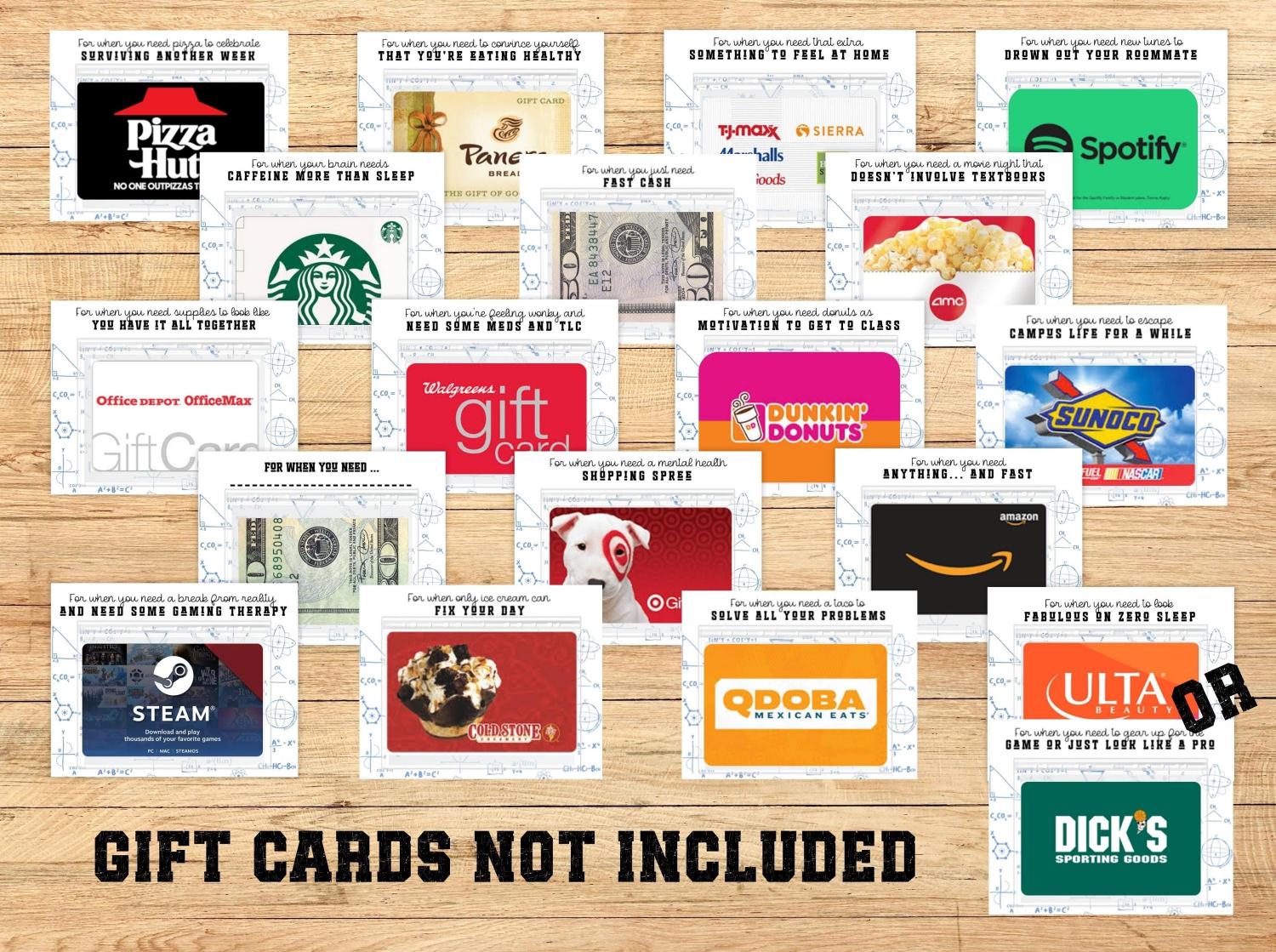 College Survival Gift Card College Bound Care Package High School Graduation Gift Personalized Gift College Student Cash Holder Money Holder