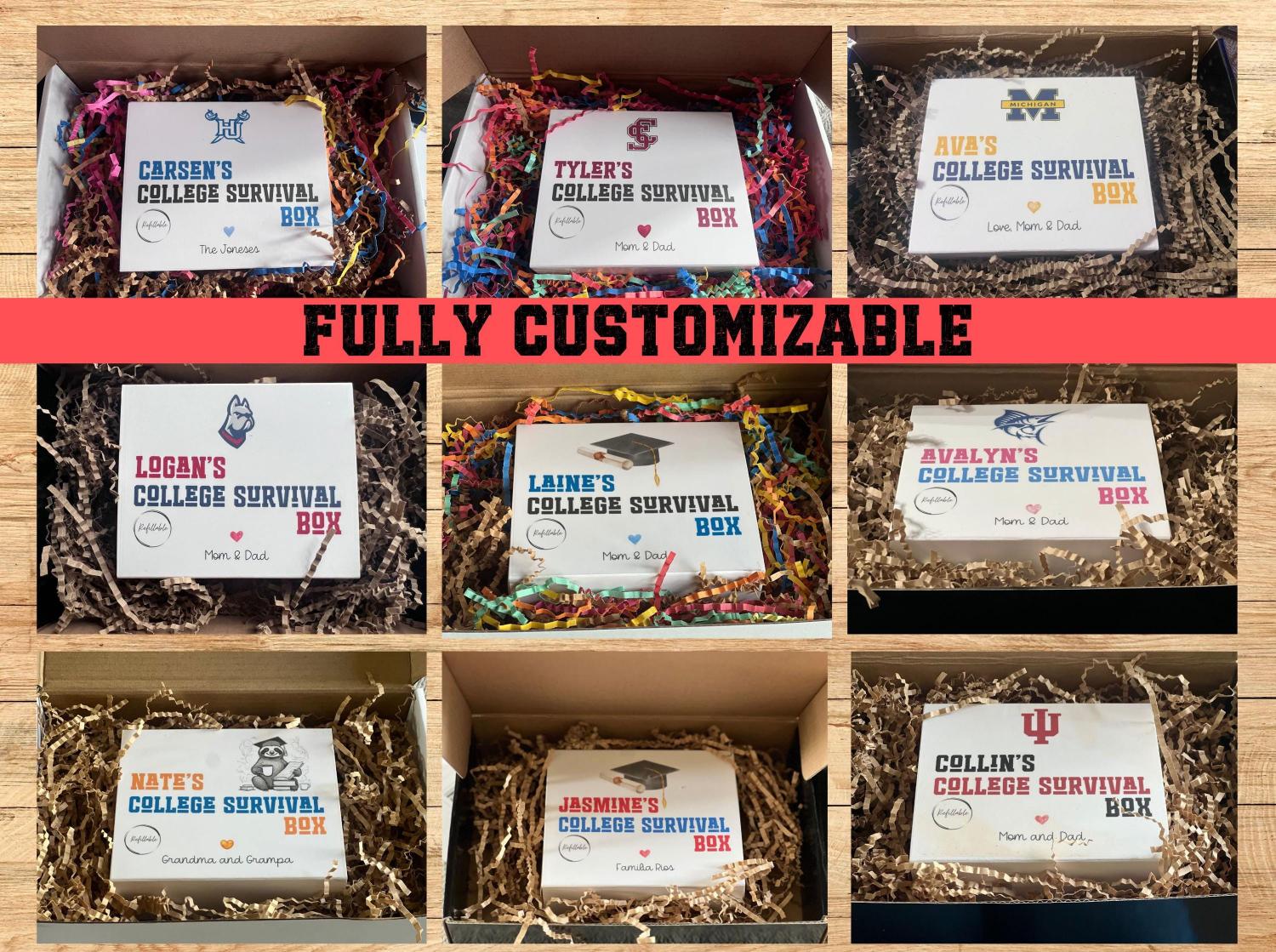 College Survival Gift Card College Bound Care Package High School Graduation Gift Personalized Gift College Student Cash Holder Money Holder