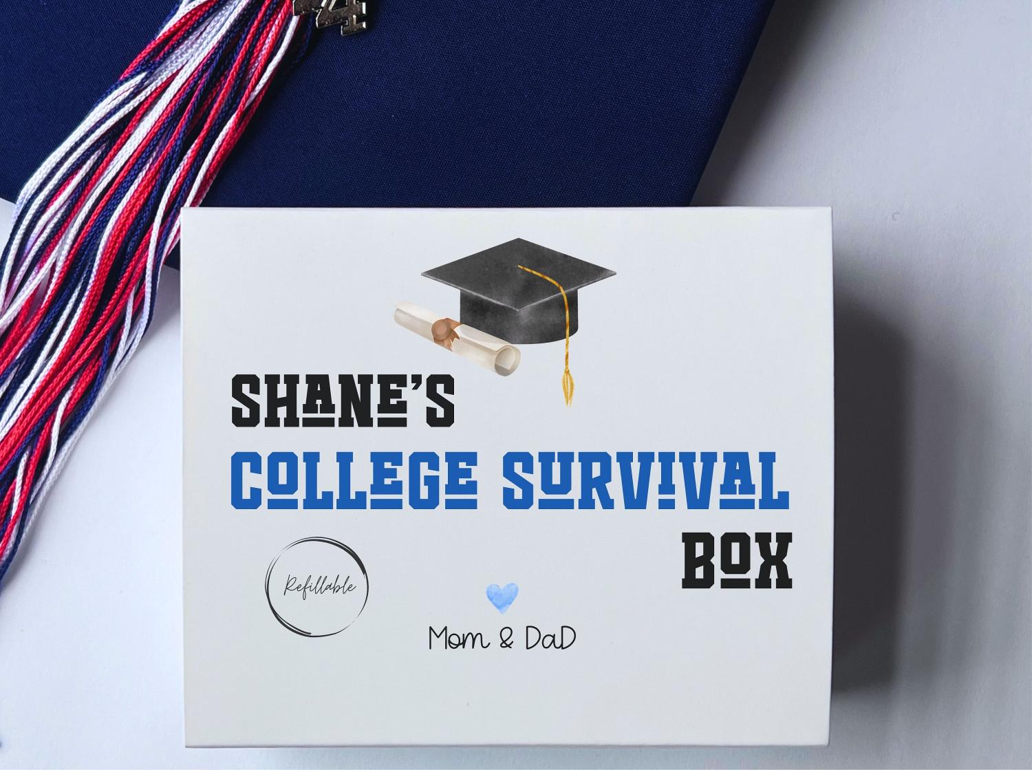 College Survival Gift Card College Bound Care Package High School Graduation Gift Personalized Gift College Student Cash Holder Money Holder