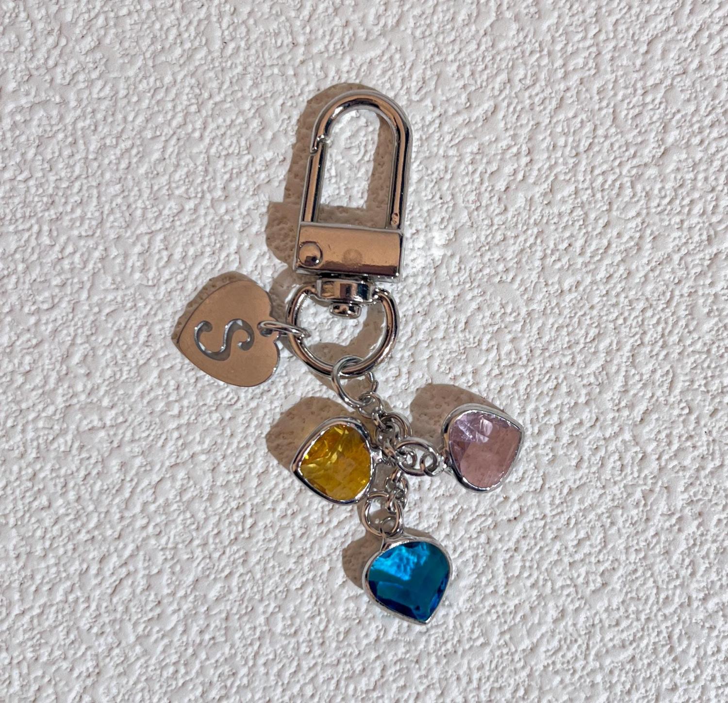 Personalized Birthstone Keychain,Custom Aquamarine Key Ring,Mothers Day Gift,mother birthday gift,Family tree keychain,Birthday Gift for Her