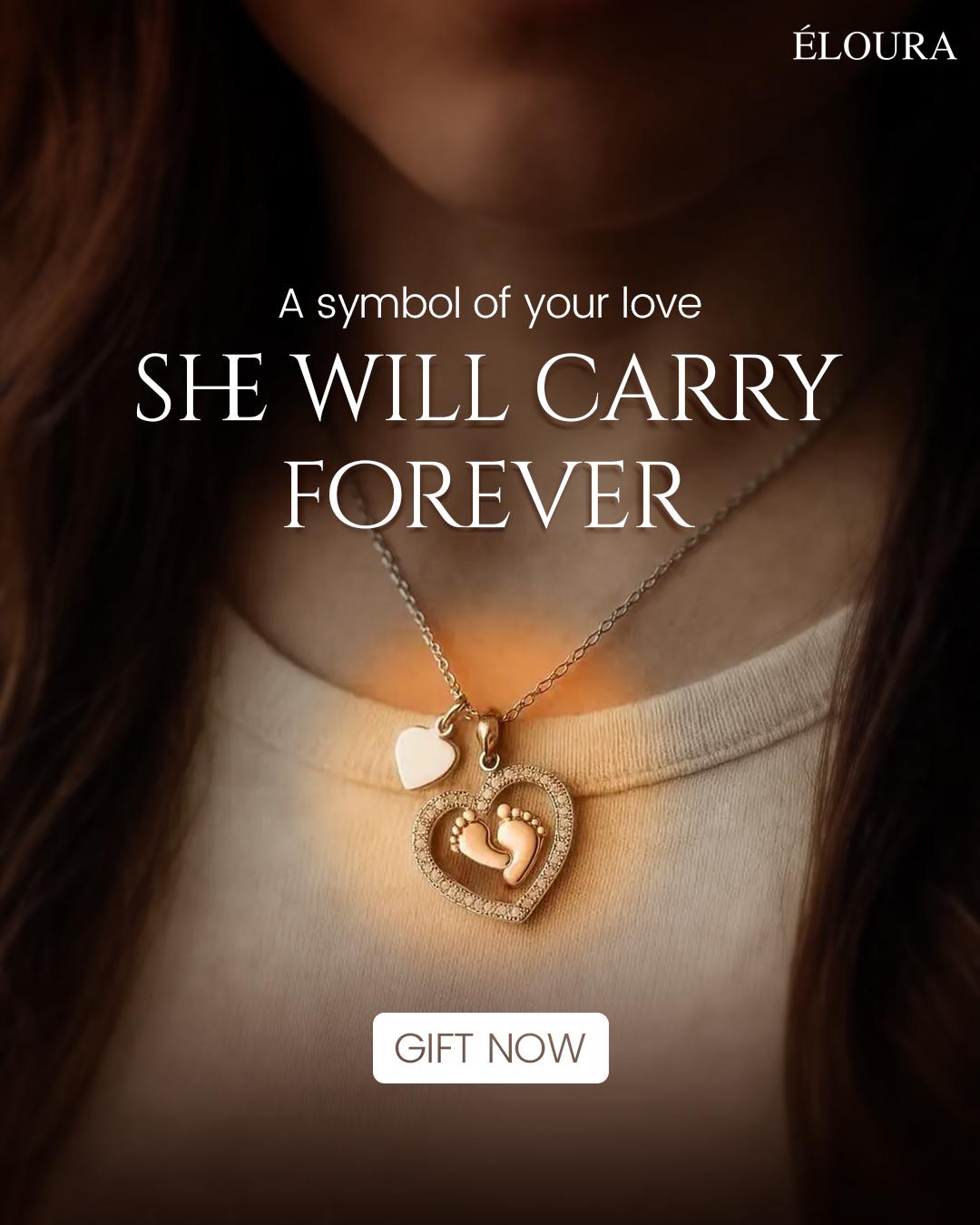 To My Mommy Necklace - Perfect Gift for New Moms, Moms-to-Be, and Baby Showers | To My Mommy Baby Feet Heart Necklace