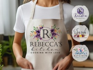 Personalized Apron for Women Gifts, Custom Family Apron Cooking Gift for Mothers Gifts, Customized Aprons for Kitchen Gifts for Mom Gifts