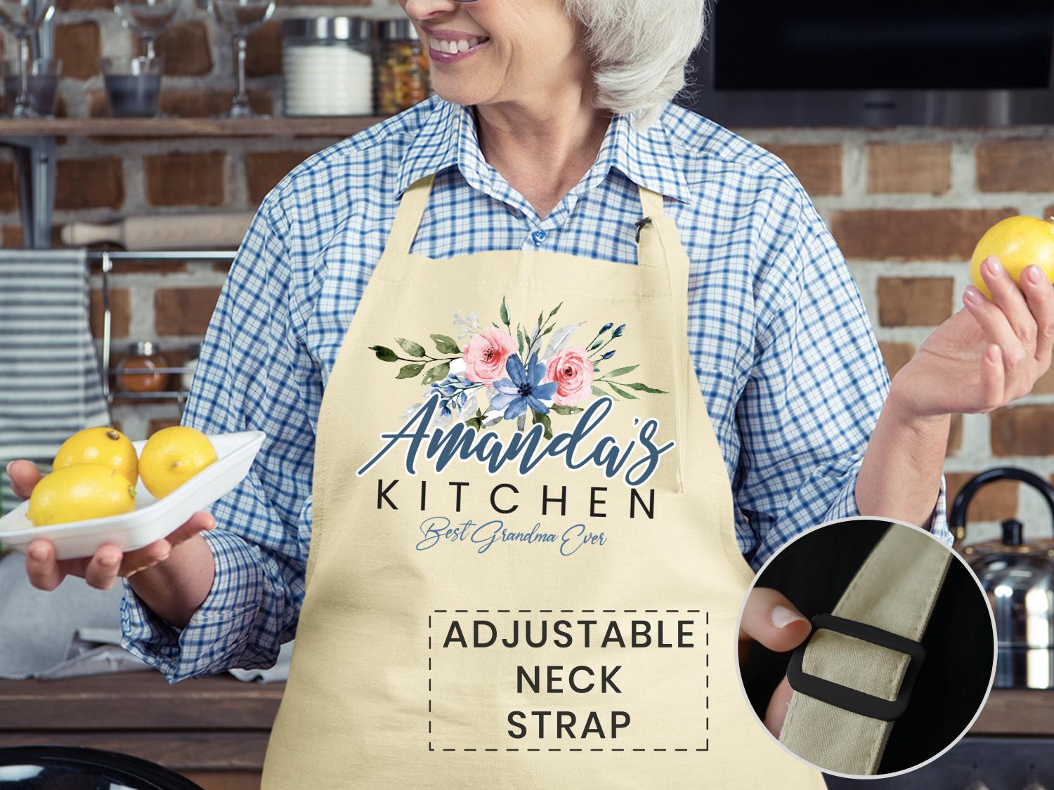 Personalized Apron for Women Gifts, Custom Family Apron Cooking Gift for Mothers Gifts, Customized Aprons for Kitchen Gifts for Mom Gifts