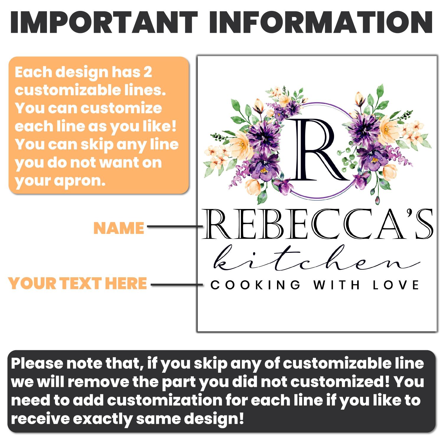 Personalized Apron for Women Gifts, Custom Family Apron Cooking Gift for Mothers Gifts, Customized Aprons for Kitchen Gifts for Mom Gifts