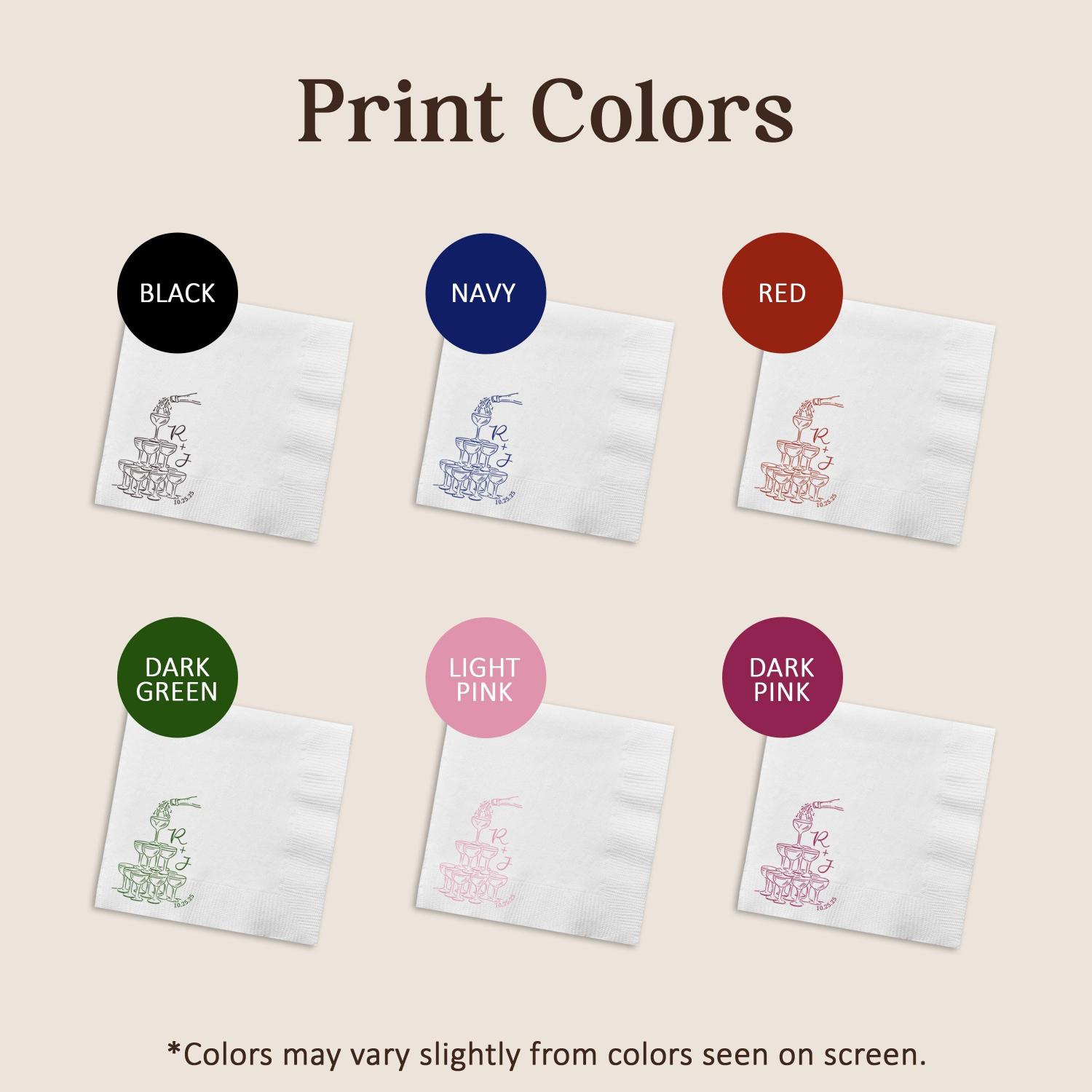 Personalized Wedding Napkins, Custom Wedding Cocktail Napkins for Engagement Party, Bridal Shower & Wedding Decor, Wedding Reception Napkins