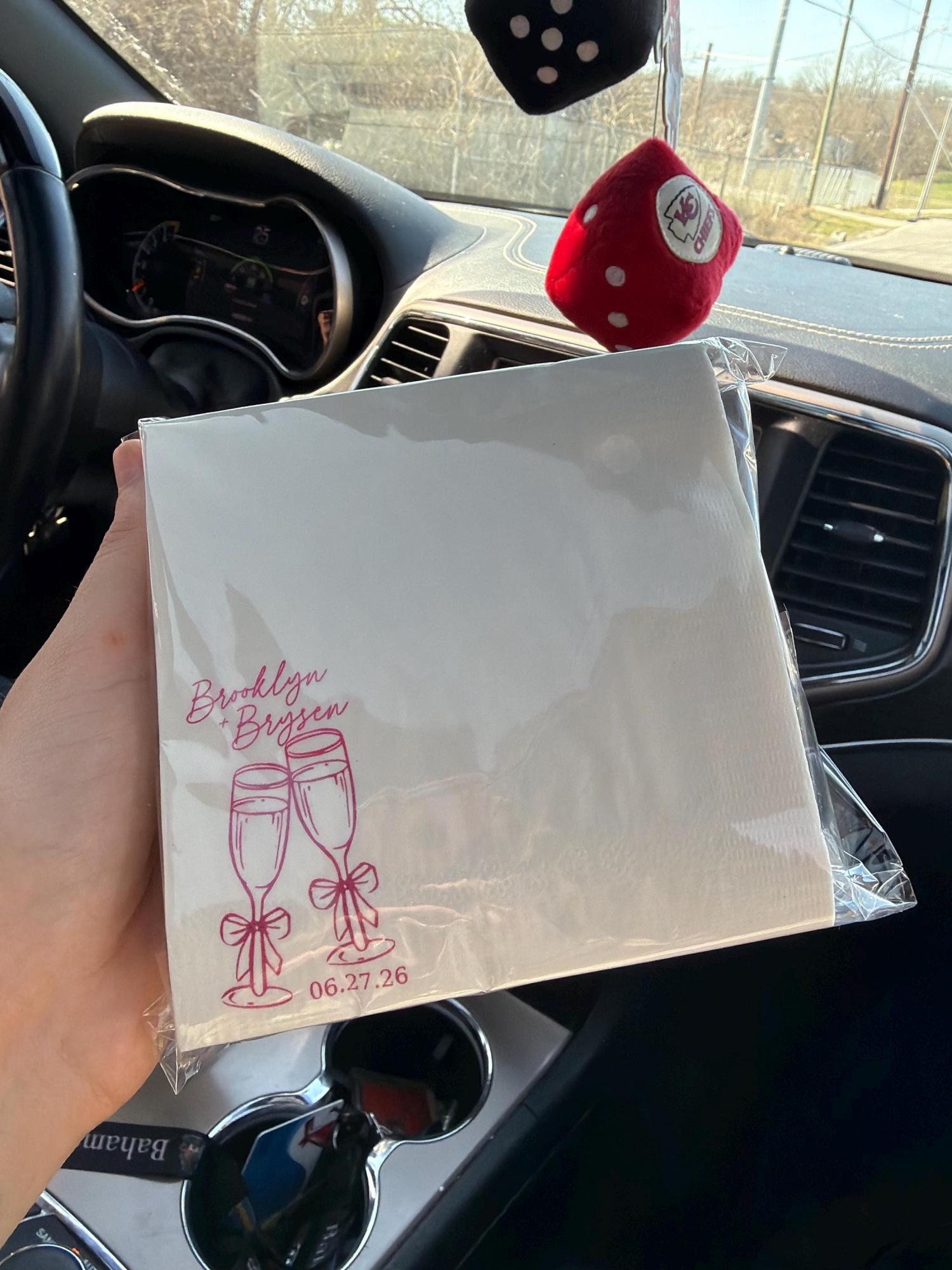 Personalized Wedding Napkins, Custom Wedding Cocktail Napkins for Engagement Party, Bridal Shower & Wedding Decor, Wedding Reception Napkins