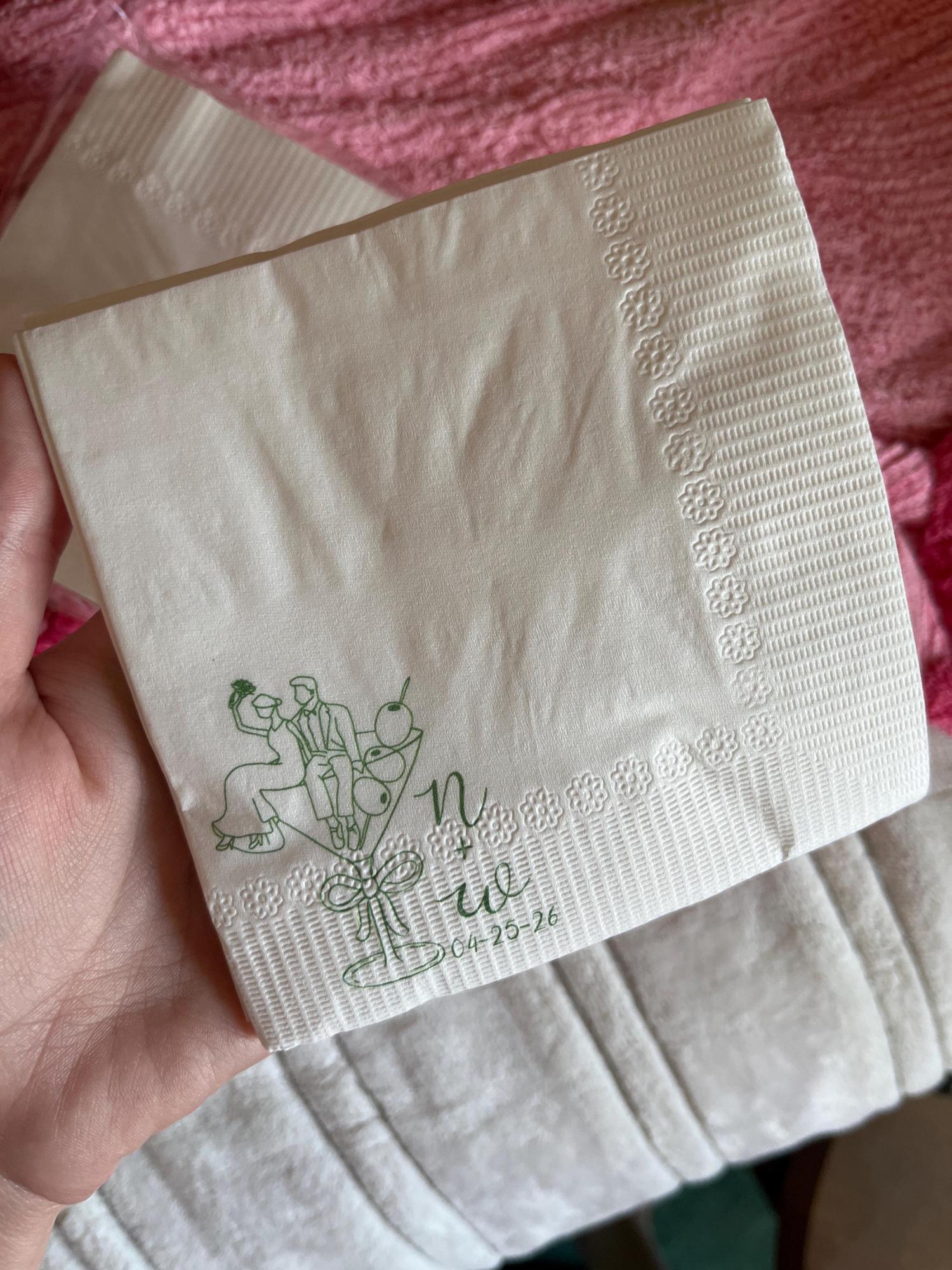 Personalized Wedding Napkins, Custom Wedding Cocktail Napkins for Engagement Party, Bridal Shower & Wedding Decor, Wedding Reception Napkins