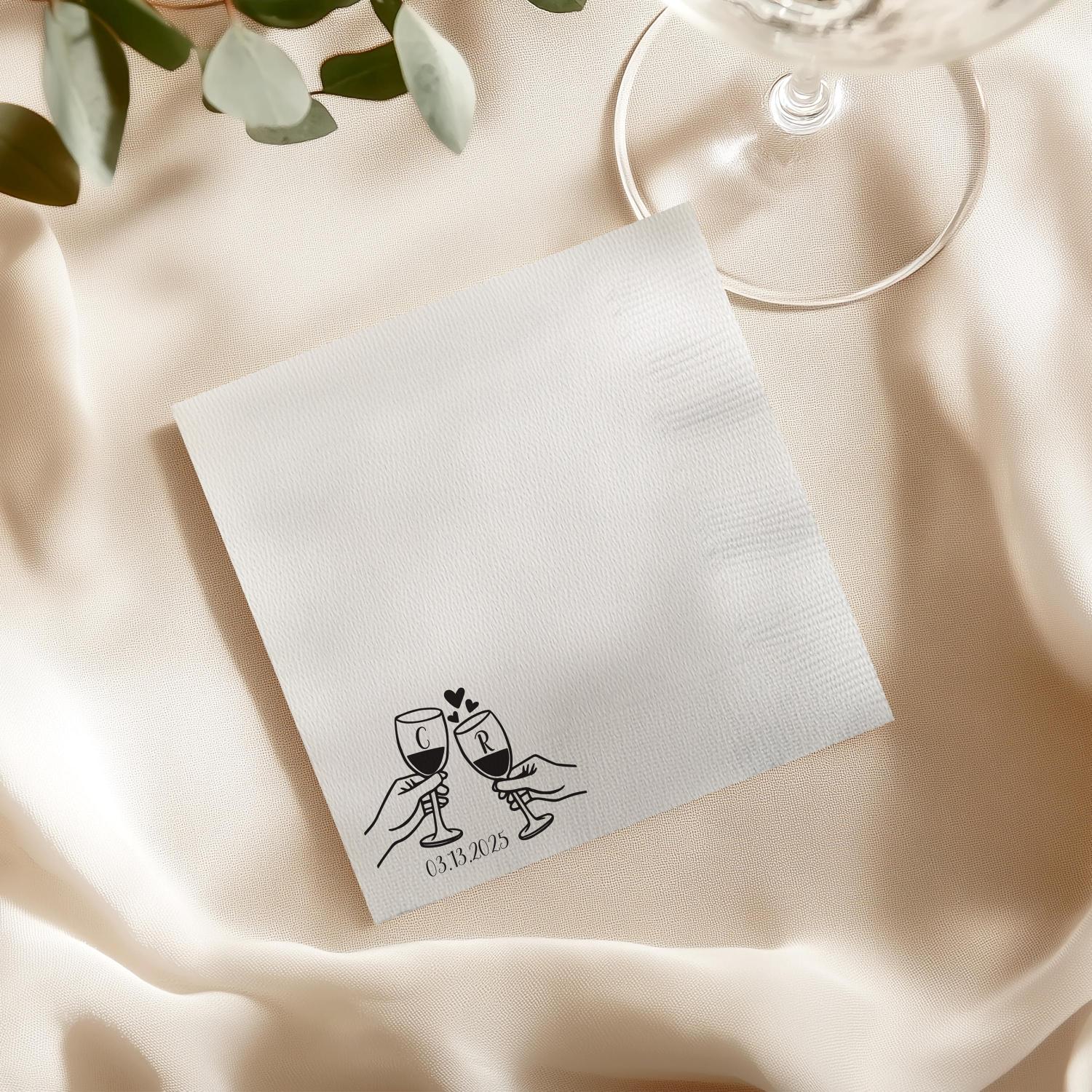 Personalized Wedding Napkins, Custom Wedding Cocktail Napkins for Engagement Party, Bridal Shower & Wedding Decor, Wedding Reception Napkins