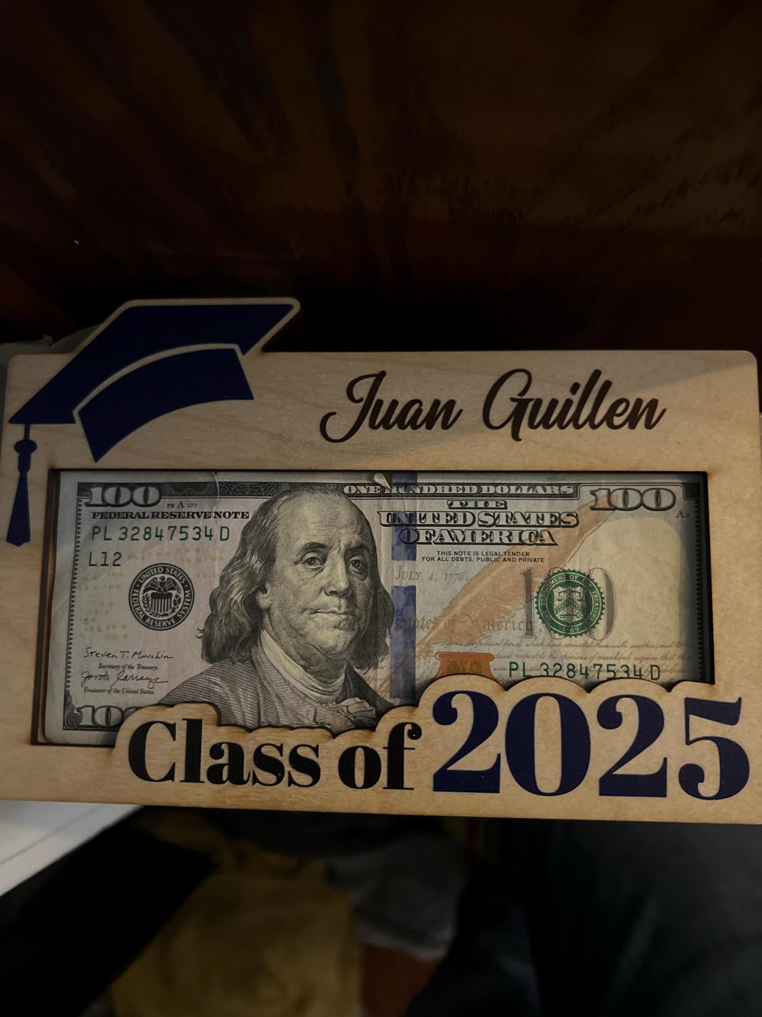 Graduation Money Holder Personalized, Graduation Gift, Class of 2026, High School Graduation, Gift for Graduates, High School Senior
