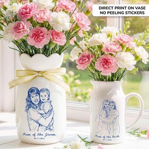 Photo Gift for Mom, Flower Vase for Mom, Custom Photo Mother of The Groom, Mother of the Bride Photo Gifts,Birthday Gifts for Mom Photo Gift