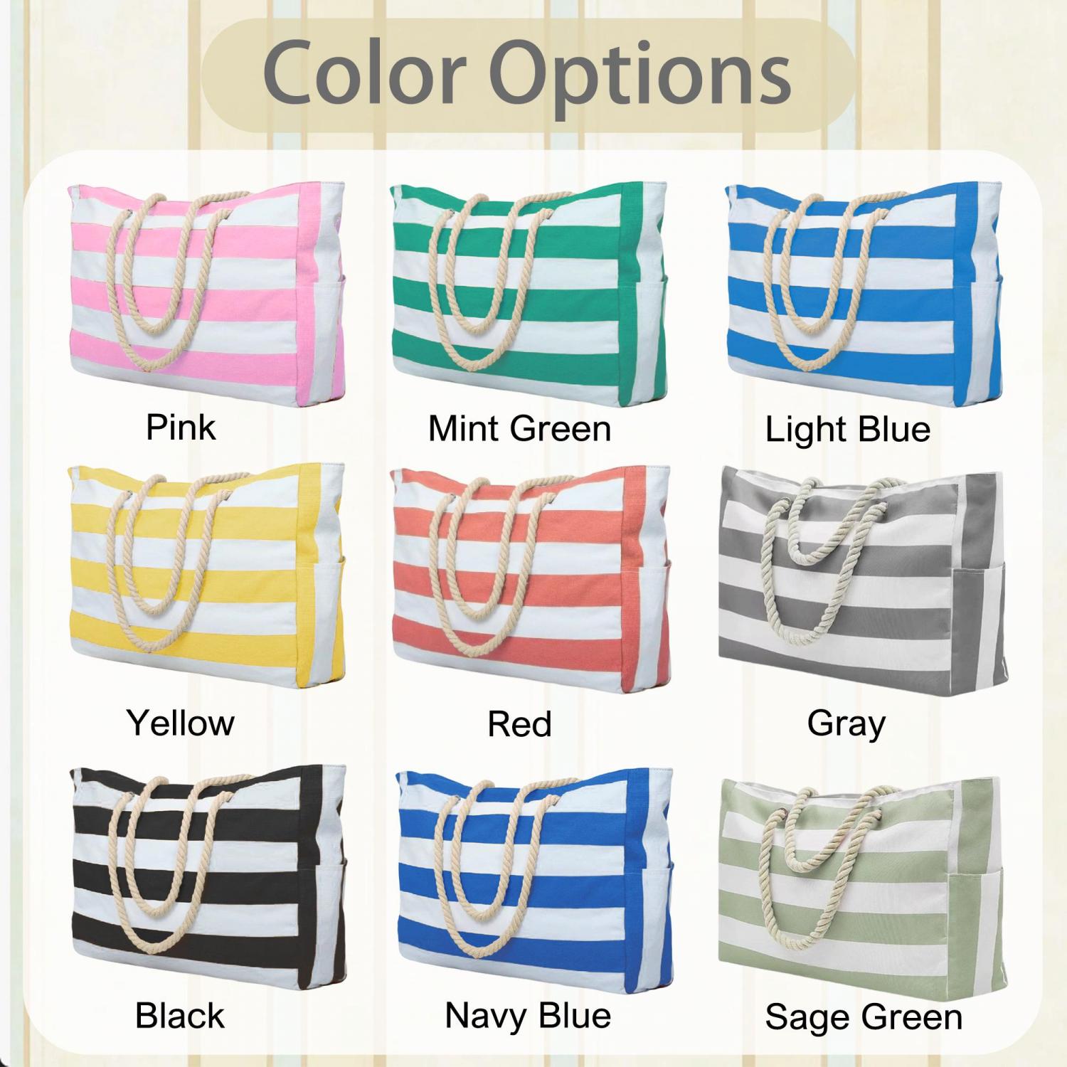 Personalized Beach Tote Bag with Zipper, Custom Large Pool Bag for Towels, Bridesmaid Proposal Gift, Bachelorette Girls Trip Favor