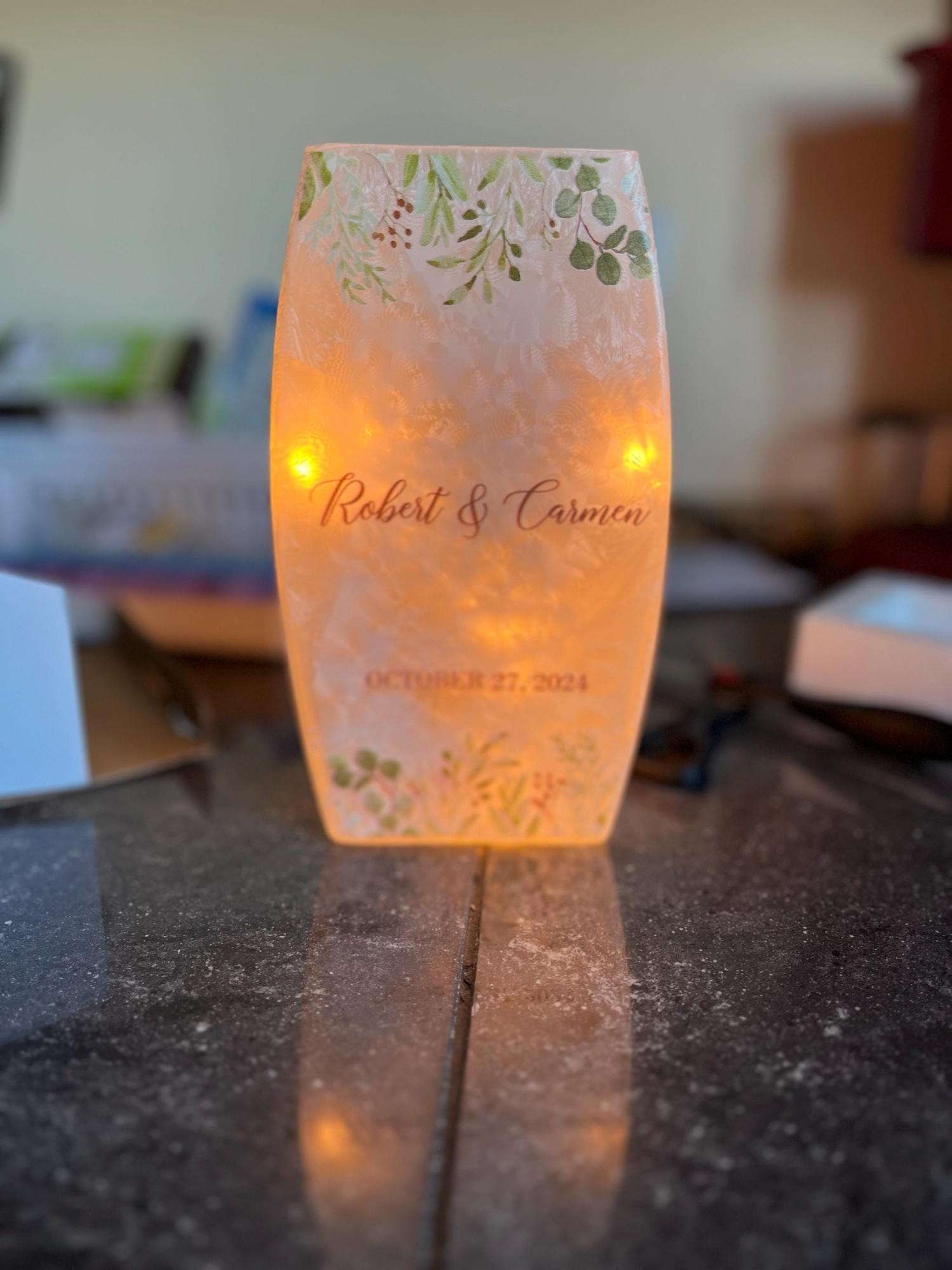 Laurels of Love Personalized Wedding Frosted Shelf Decor, Gifts for Wedding, Wedding Decor, Shelf Decor, Personalized Gift, Gifts for Couple