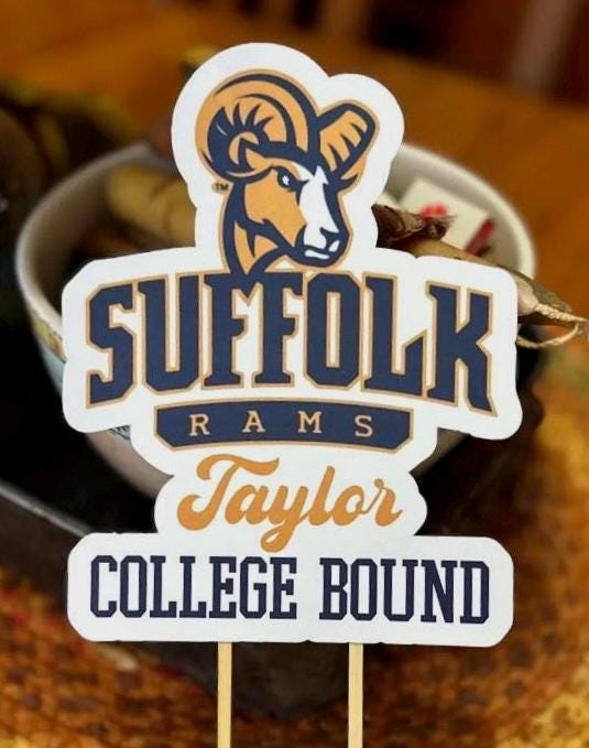 Custom College Logo Cupcake or Cake Toppers: Graduation Party Decor