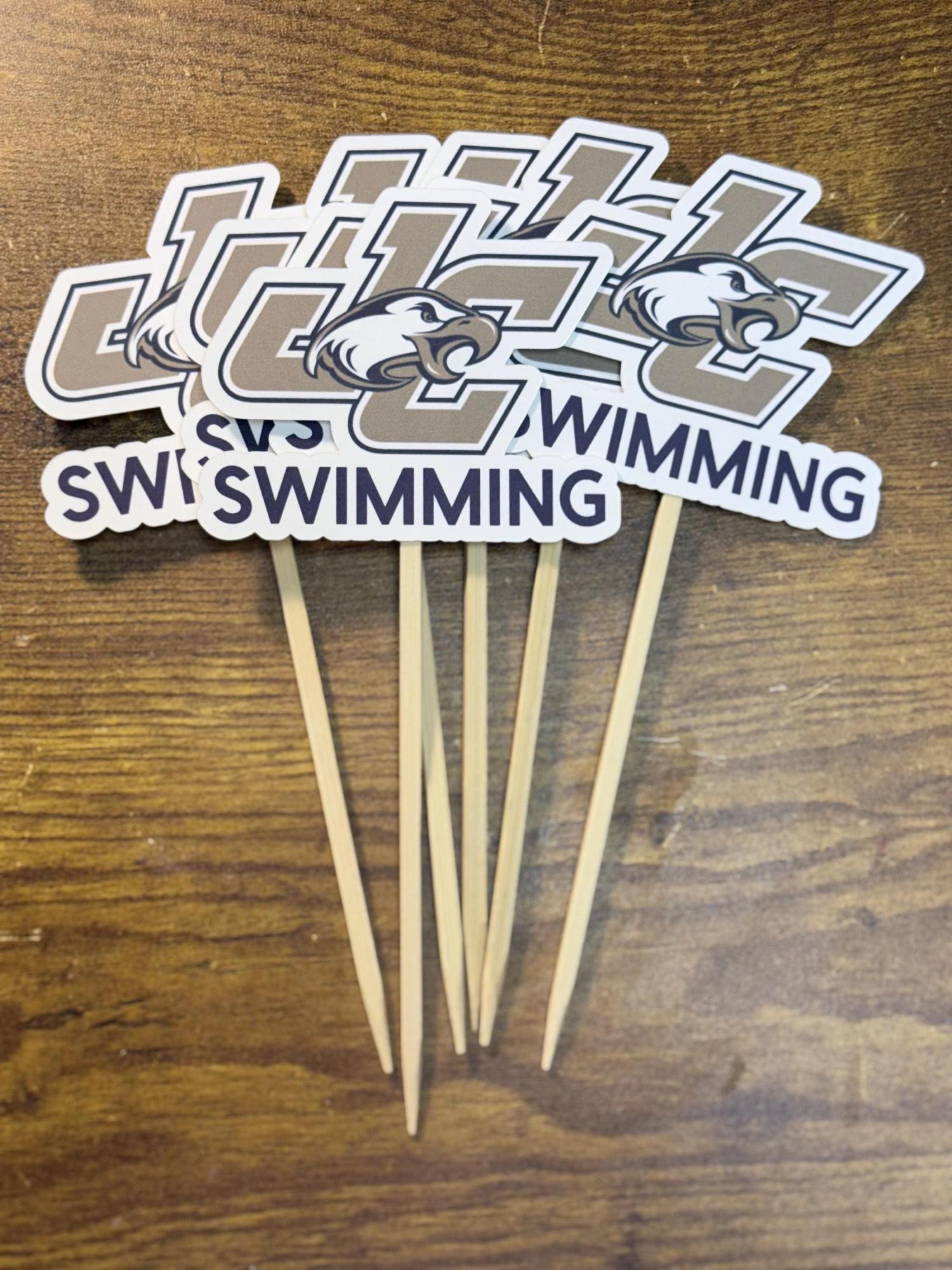 Custom College Logo Cupcake or Cake Toppers: Graduation Party Decor