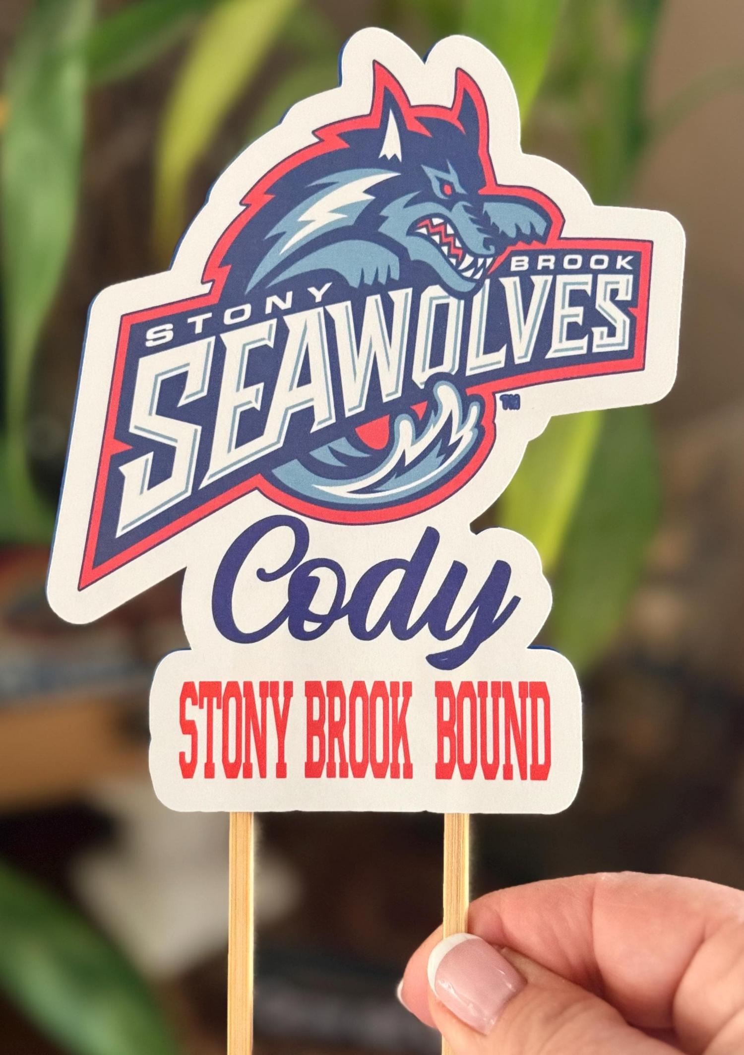 Custom College Logo Cupcake or Cake Toppers: Graduation Party Decor