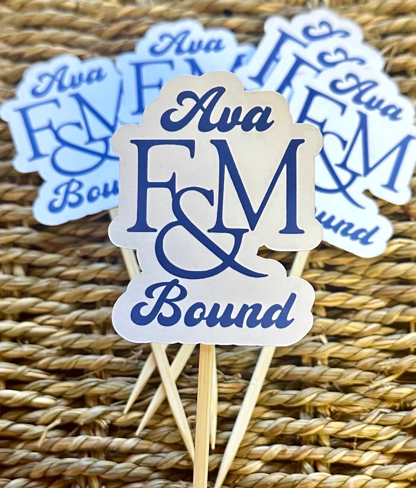 Custom College Logo Cupcake or Cake Toppers: Graduation Party Decor