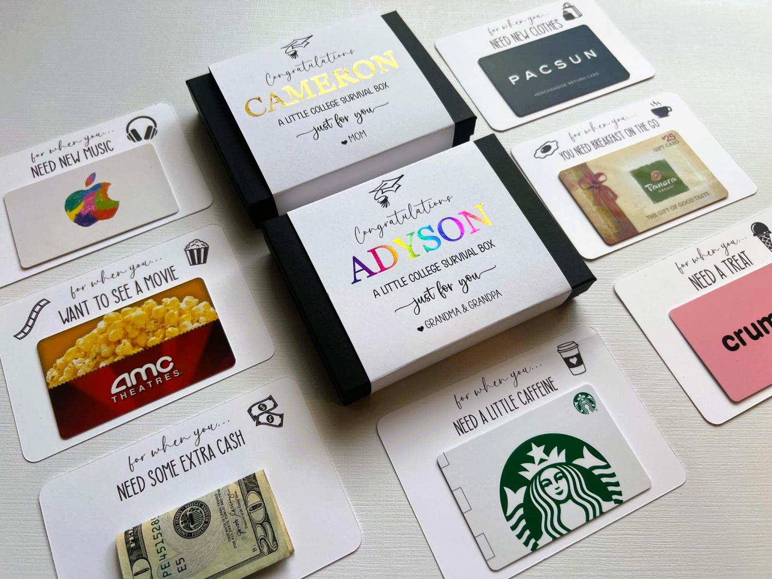 College Gift Card Book Box Personalized Graduation Gift, College Gift, High School Graduation Gift, Gift Card Holder, Money Gift Holder