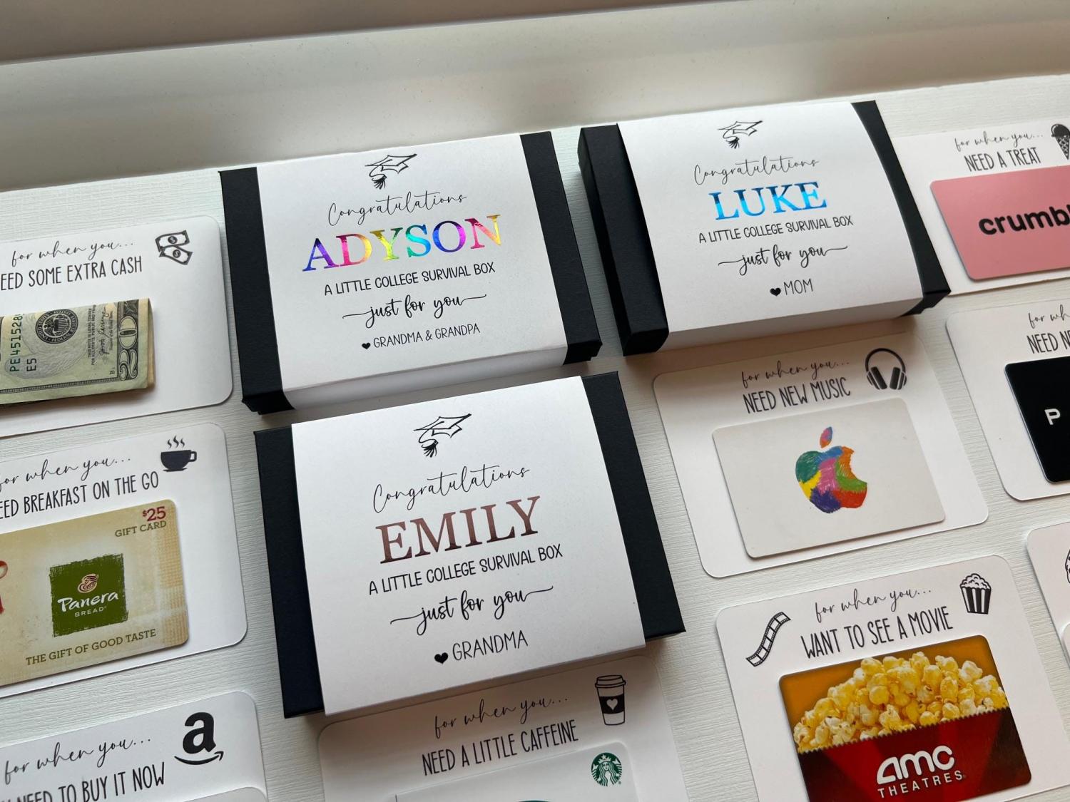 College Gift Card Book Box Personalized Graduation Gift, College Gift, High School Graduation Gift, Gift Card Holder, Money Gift Holder