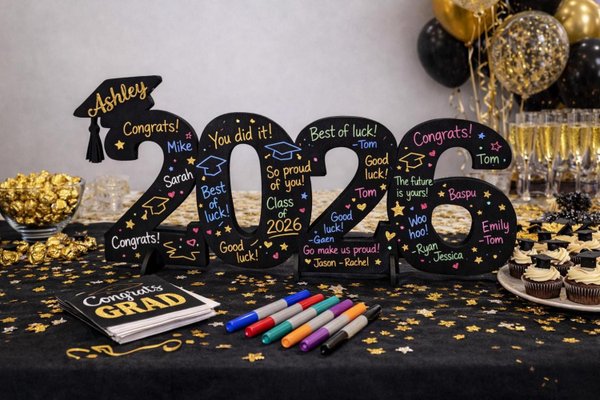 Personalized Class of 2026 Graduation Sign, Graduation Party Guest Book Alternative, Senior Photo Prop, Custom Name Grad Decor, Grad Party