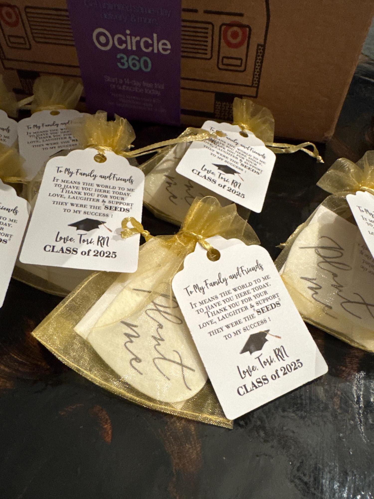 Plantable Heart shapes Thank you graduation favour Seed paper 2 inches Heart gift labels, wedding favor, graduation favors, graduation