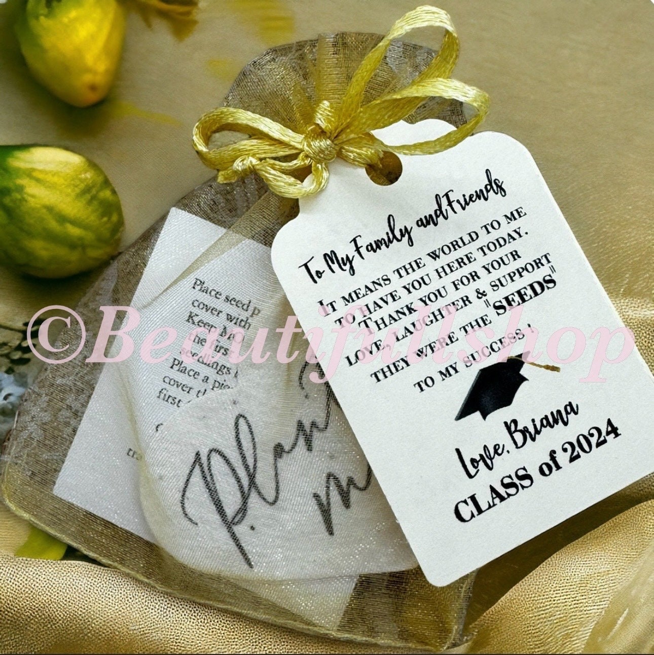 Plantable Heart shapes Thank you graduation favour Seed paper 2 inches Heart gift labels, wedding favor, graduation favors, graduation